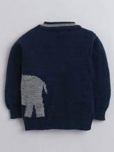 Little Angels Little Angels Baby Wool Round Neck Full Sleeves Jacquard Elephant Pullover Sweater For Baby Boys Pullover Little Jumbo Joy Pullover